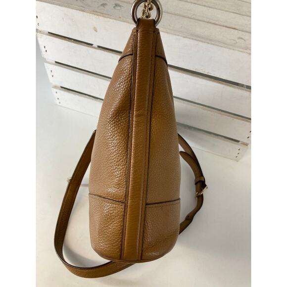 COACH F76668 SMAL TAN BROWN PEBBLED LEATHER CROSSBODY BAG - Picture 6 of 16